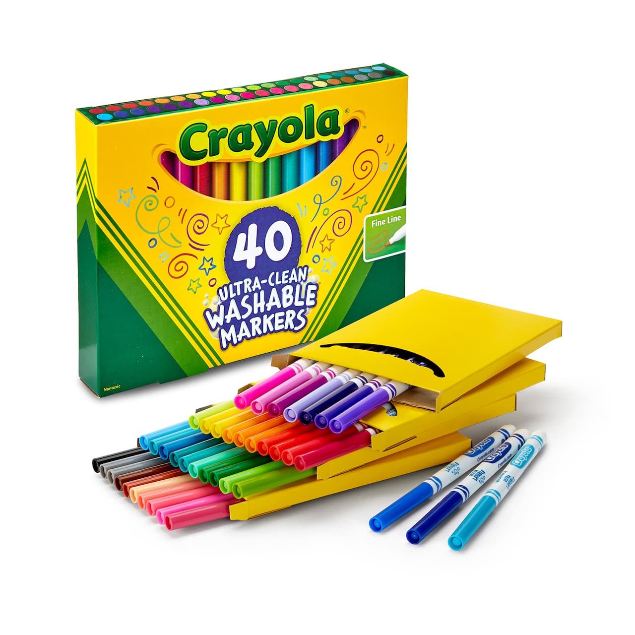10 Packs: 40ct. (400 total) Crayola® Ultra-Clean Washable® Fine Line  Markers
